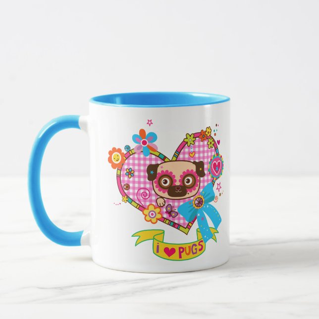 Ich Liebe Möpsen! Tasse (Links)