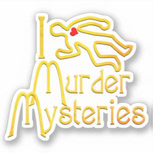 Ich liebe Mord-Mystery Aufkleber