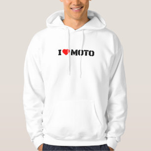Ich liebe Moto Motorrad Hoodie