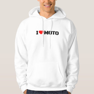 Ich liebe Moto Motorrad Hoodie