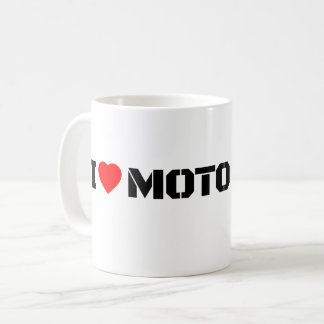 Ich liebe Moto Motorrad Kaffeetasse