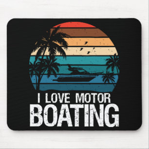 Ich liebe Motorbootfahren Mousepad