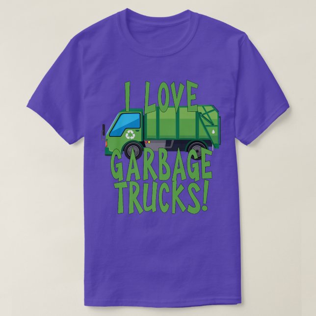 Ich Liebe Mülltransporter für Kinder oder Erwachse T-Shirt (Design vorne)