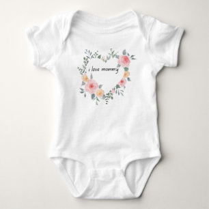 ich liebe Mummy T-Shirt Design Baby Strampler