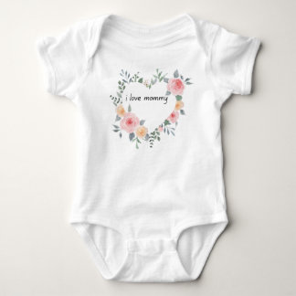 ich liebe Mummy T-Shirt Design Baby Strampler