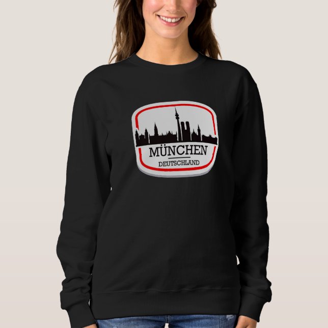 Ich Liebe München T-Shirt Cool Munich Skyline Grap Sweatshirt (Vorderseite)