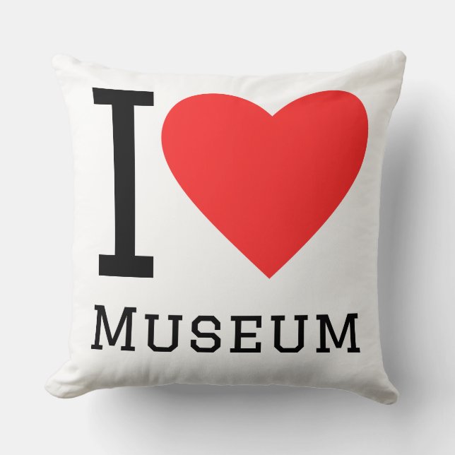 Ich liebe Museum Kissen (Vorderseite)