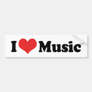 Ich liebe Musik Aufkleber Autoaufkleber