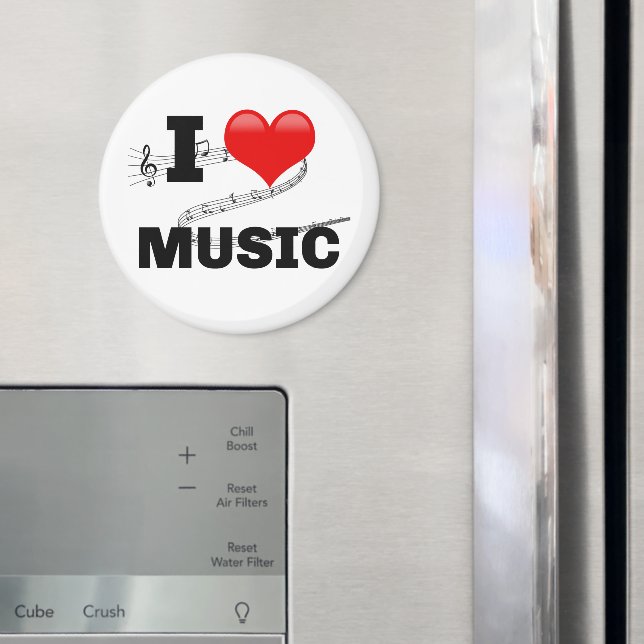 Ich liebe Musik, beliebt gestaltet Magnet (In Situ (Kühlschrank))