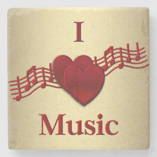 Ich liebe Musik Steinuntersetzer