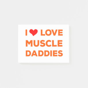 Ich liebe Muskel-Daddies Post-it Klebezettel