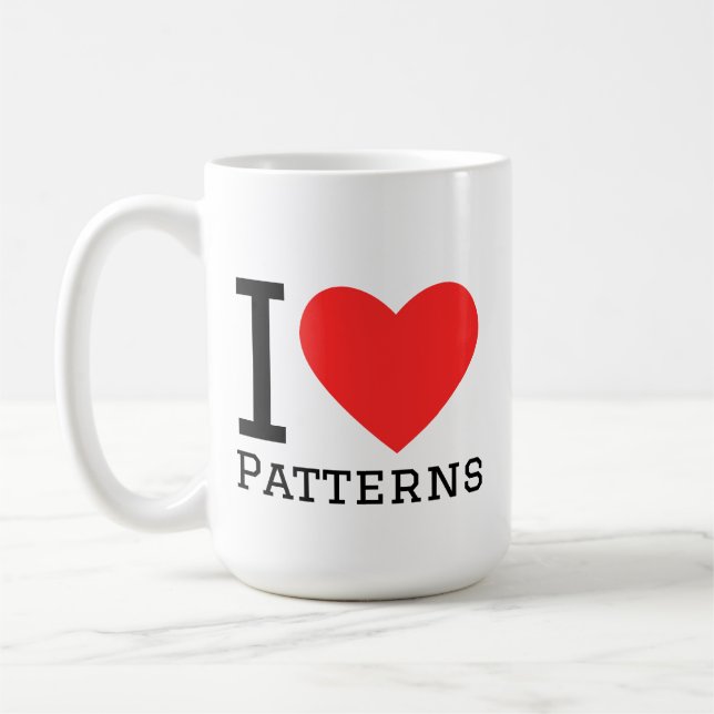 Ich liebe Muster Kaffeetasse (Links)