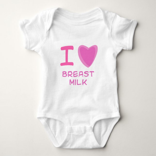 Ich liebe Muttermilch Baby Strampler (Vorderseite)