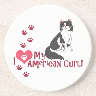 Ich Liebe My American Curl! Getränkeuntersetzer
