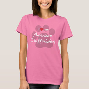 Ich Liebe My American Staffordshire Terrier T-Shirt