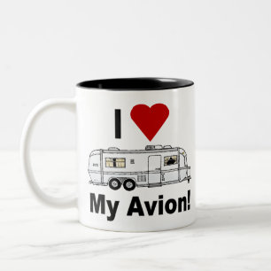 Ich liebe My Avion-fullrig Zweifarbige Tasse