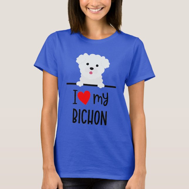 Ich Liebe My Bichon T-Shirt (Vorderseite)