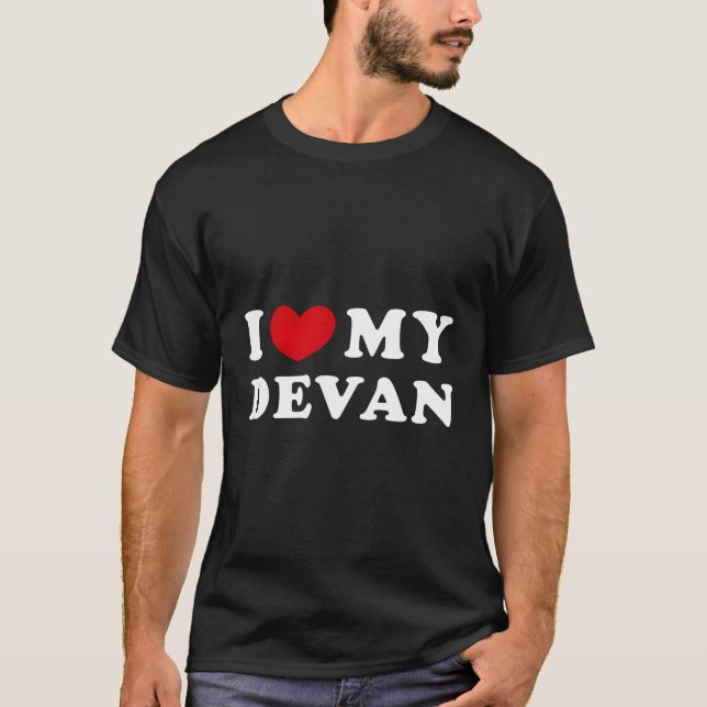 Ich Liebe My Devan I He My Devan T-Shirt (Vorderseite)