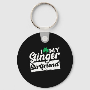Ich Liebe My Ginger Redhead Kleeblatt St Patricks  Schlüsselanhänger
