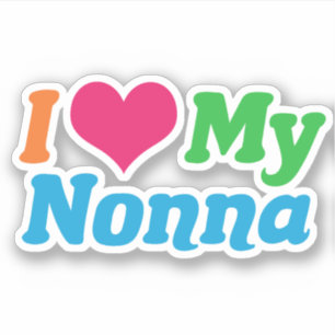 Ich Liebe My Nonna Aufkleber
