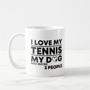 Ich Liebe My Tennis mein Hund und vielleicht 3 Leu Kaffeetasse