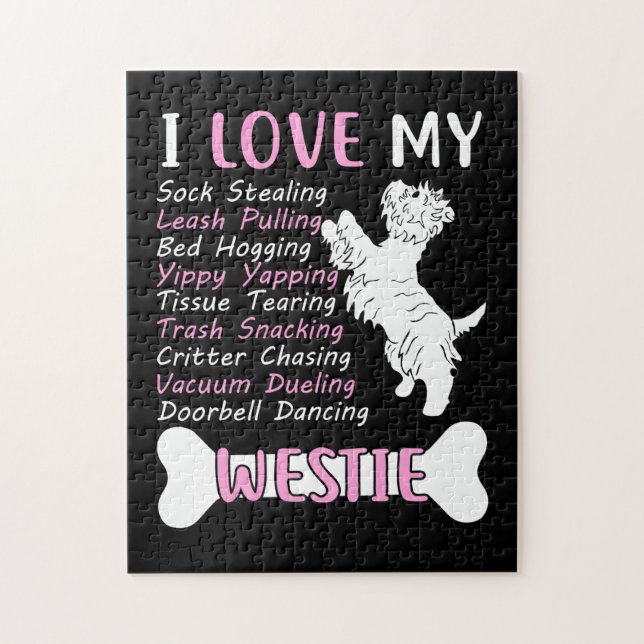 Ich Liebe My Westie Puzzle (Vertikal)