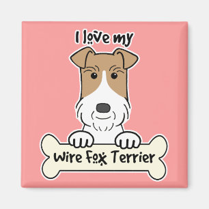 Ich Liebe My Wire Fox Terrier Magnet