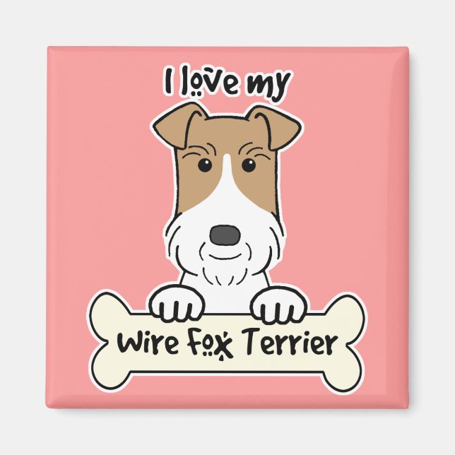 Ich Liebe My Wire Fox Terrier Magnet (Vorne)