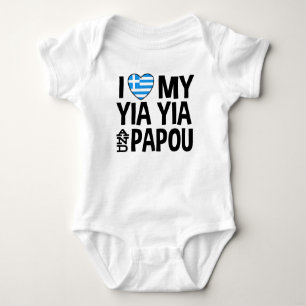 Ich Liebe My Yia Yia und Papou Baby Strampler