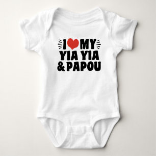 Ich Liebe My Yia Yia und Papou Baby Strampler