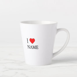 Ich liebe Name (anpassbar) Milchtasse