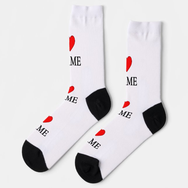 Ich liebe Name (anpassbar) Socken (Linkes Detail)
