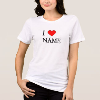 Ich liebe Namen (anpassbar) Tri-Blend Shirt