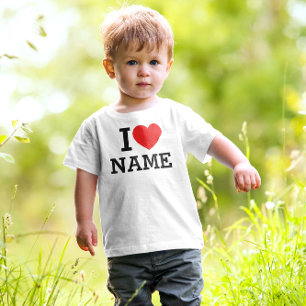 Ich liebe Namen Kleinkind T-shirt