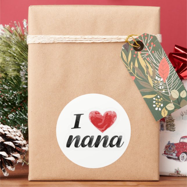 Ich liebe Nana  Runder Aufkleber (Feiertag)