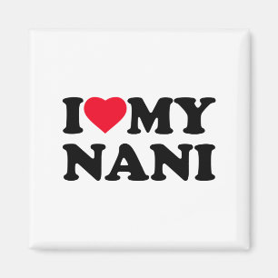 Ich liebe Nani Herz Oma Familie Lang Magnet