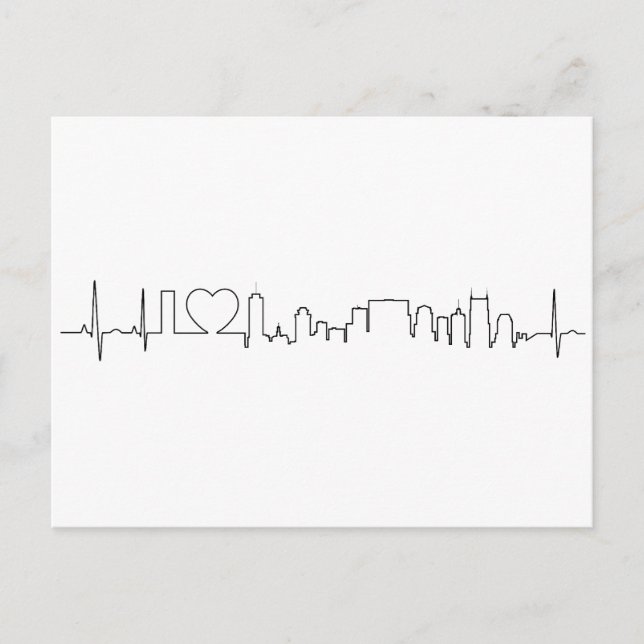 Ich Liebe Nashville in außergewöhnlichem Stil Postkarte (Vorderseite)