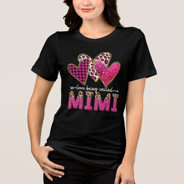 Ich Liebe nennt man Mimi Oma Valentine Mütter Tri-Blend Shirt (Vorderseite)