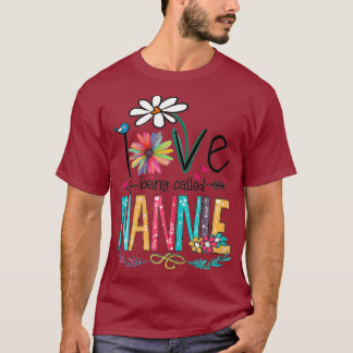 Ich Liebe nennt man Nannie Sunflower Mütter Day T-Shirt