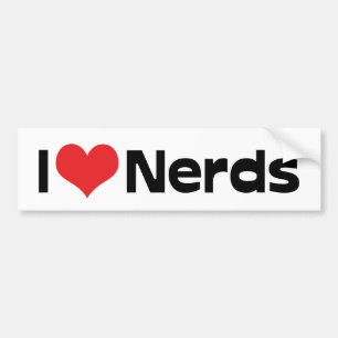 Ich liebe Nerds Autoaufkleber
