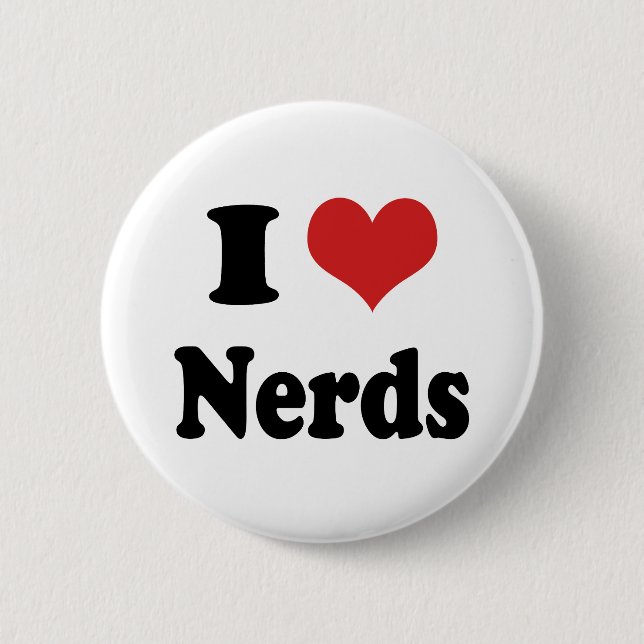 Ich liebe Nerds Button (Vorderseite)