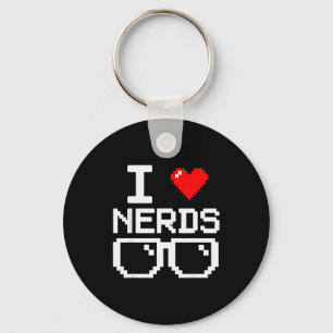 Ich liebe Nerds I Heart Nerds Für Wissenschaft Buc Schlüsselanhänger
