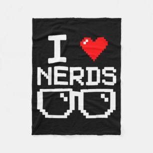 Ich liebe Nerds Ich mag Nerds für Wissenschaftsbuc Fleecedecke