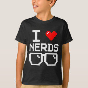 Ich liebe Nerds Ich mag Nerds für Wissenschaftsbuc T-Shirt
