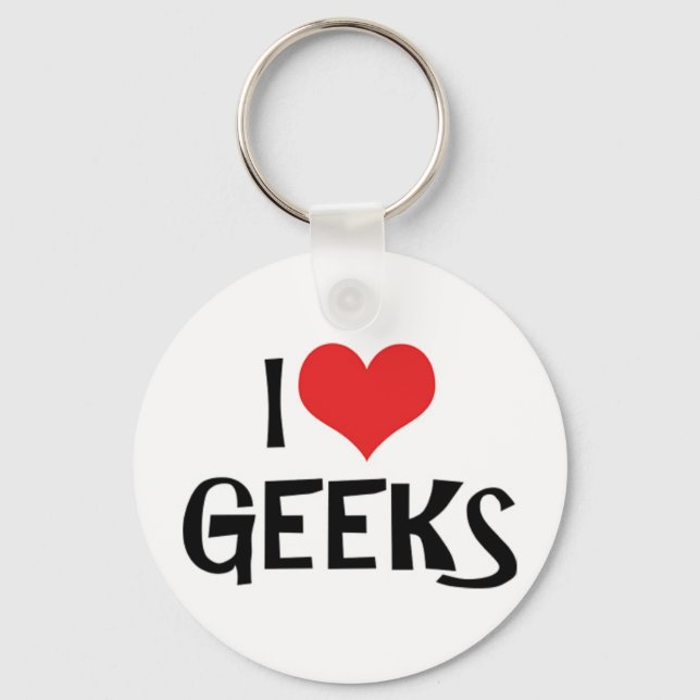 Ich liebe Nerds Schlüsselanhänger (Vorderseite)