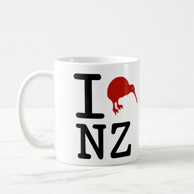 Ich liebe Neuseeland Kaffeetasse (Links)
