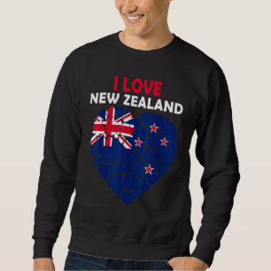Ich liebe Neuseeland Stolz, Neuseeländer zu sein F Sweatshirt