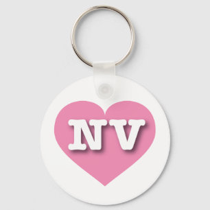 Ich liebe Nevada - NV rosa Herz Schlüsselanhänger