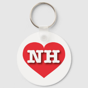 Ich liebe New Hampshire - NH rotes Herz Schlüsselanhänger