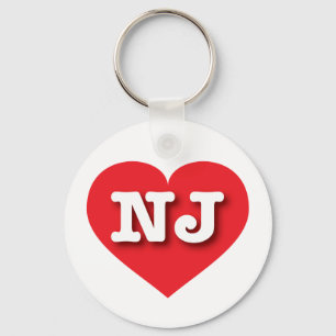 Ich liebe New Jersey - NJ rotes Herz Schlüsselanhänger